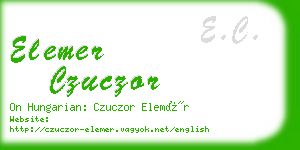 elemer czuczor business card